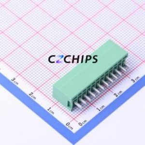 DB2EVC-2.5-12P-GN Plug-in Terminal Block Through hole,P=2.5mm Connector Board-to-Board / Socket - Closed 1x12P 2.5mm Green - Product Image 2