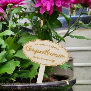 <b>Wooden</b> Handmade Plant Marker Personalised Garden Plant <b>Stake</b> Custom Plant Label Flower Gift Tag Gardening Accessories Easy - Product Image 5
