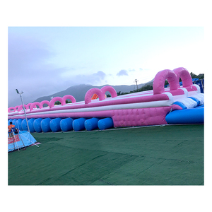 Grande telone in PVC gonfiabile percorso ad ostacoli con scivolo d'acqua gonfiabile scivolo d'acqua - Product Image 6