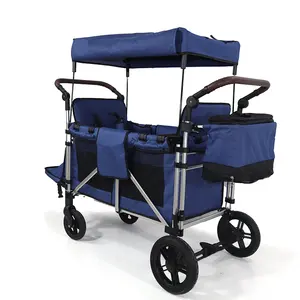 Foldable Into Bag Travel Wagon Stroller For 2 Kids