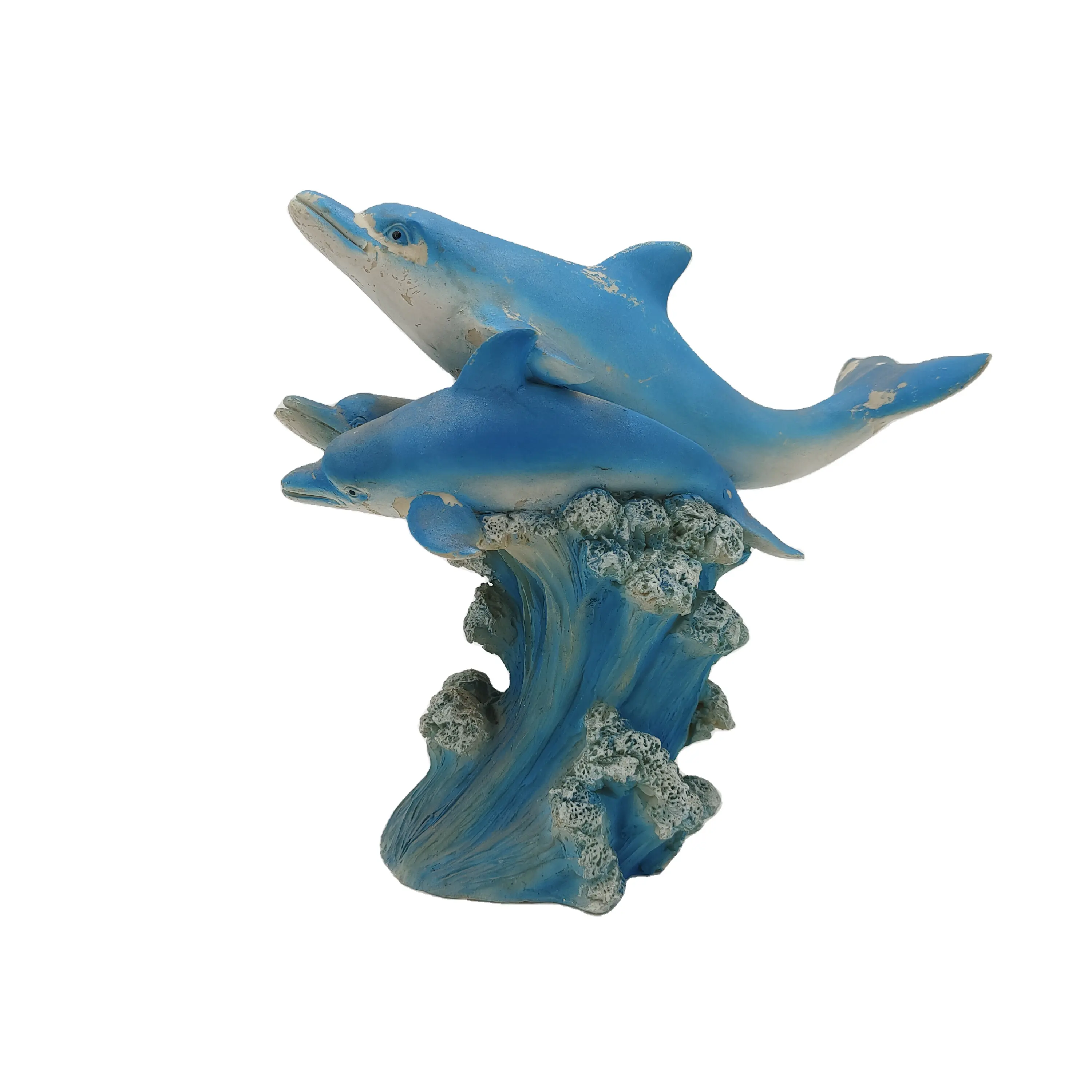 تمثال دولفين صناعي راتنج مخصص نحت للحيوانات البحرية سلسلة المحيط ديكور منزلي