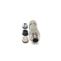 Connecteur circulaire M12 blindé en métal, 8 broches, mâle droit, prise femelle, étanche IP67, pour aviation