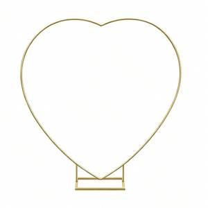 Gold Heart Shape Wedding Arch <b>Backdrop</b> <b>Stand</b> Metal Frame for Ceremony Party & Photo Booth Decor - Product Image 6
