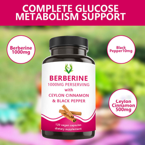 Capsules d'extrait de berbérine naturelle à base de plantes, 1000 mg, avec cannelle de Ceylan, pour stimuler le système immunitaire – Vente chaude - Product Image 5