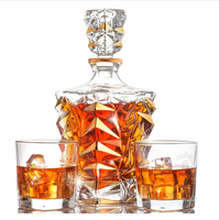 Carafe à vin en verre cristal 750 ml, style américain, transparente, cadeau d'affaires pour hommes, accessoires de bar, pour petit ami, mari