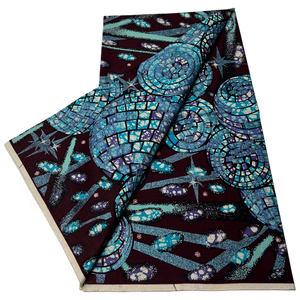 100% שעווה סופר אפריקאי דפוס שעווה סופר אפריקאי זהב בד כותנה אמיתי של בד עץ שעווה אנקרה - Product Image 4