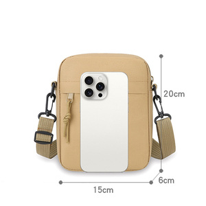 Sac à bandoulière <span class=keywords><strong>carré</strong></span> pour <span class=keywords><strong>homme</strong></span>, design simple, sac bandoulière pour <span class=keywords><strong>homme</strong></span>, couleur unie, sac de téléphone décontracté à une épaule - Product Image 4