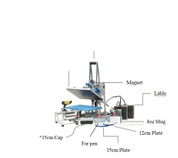 Presse à chaud automatique 8 en 1 / 9 en 1 38x38 cm avec fonctionnement mains libres pour une sublimation facile des t-shirts