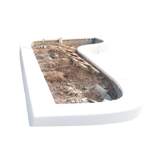 Banco de piscina de fibra de vidrio, muebles contemporáneos para patio exterior, diseño moderno y duradero para jardín y uso en la calle - Product Image 5