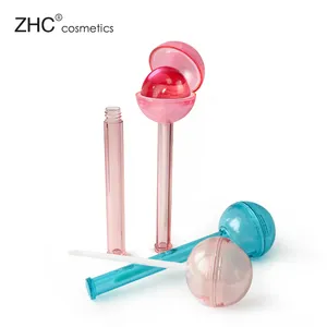 CC36371 Cute 2 In 1 Lollipop Lipbalm Candy Shape Lip Gloss Tube Lipbalm Manufacturer