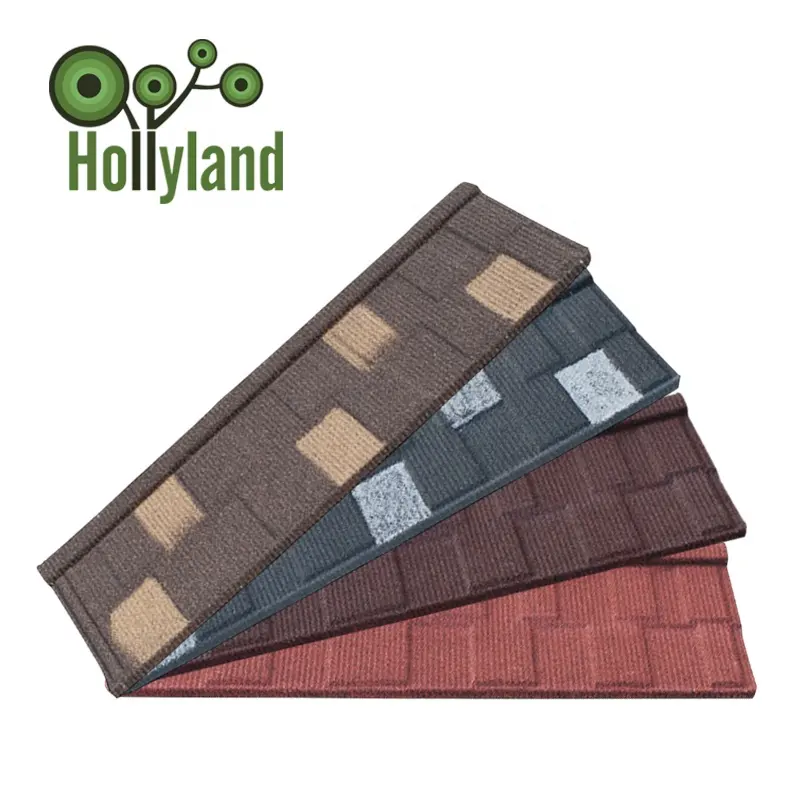 屋根材石コーティング鋼屋根タイルアルミニウム亜鉛金属屋根シート指紋防止シングルタイル