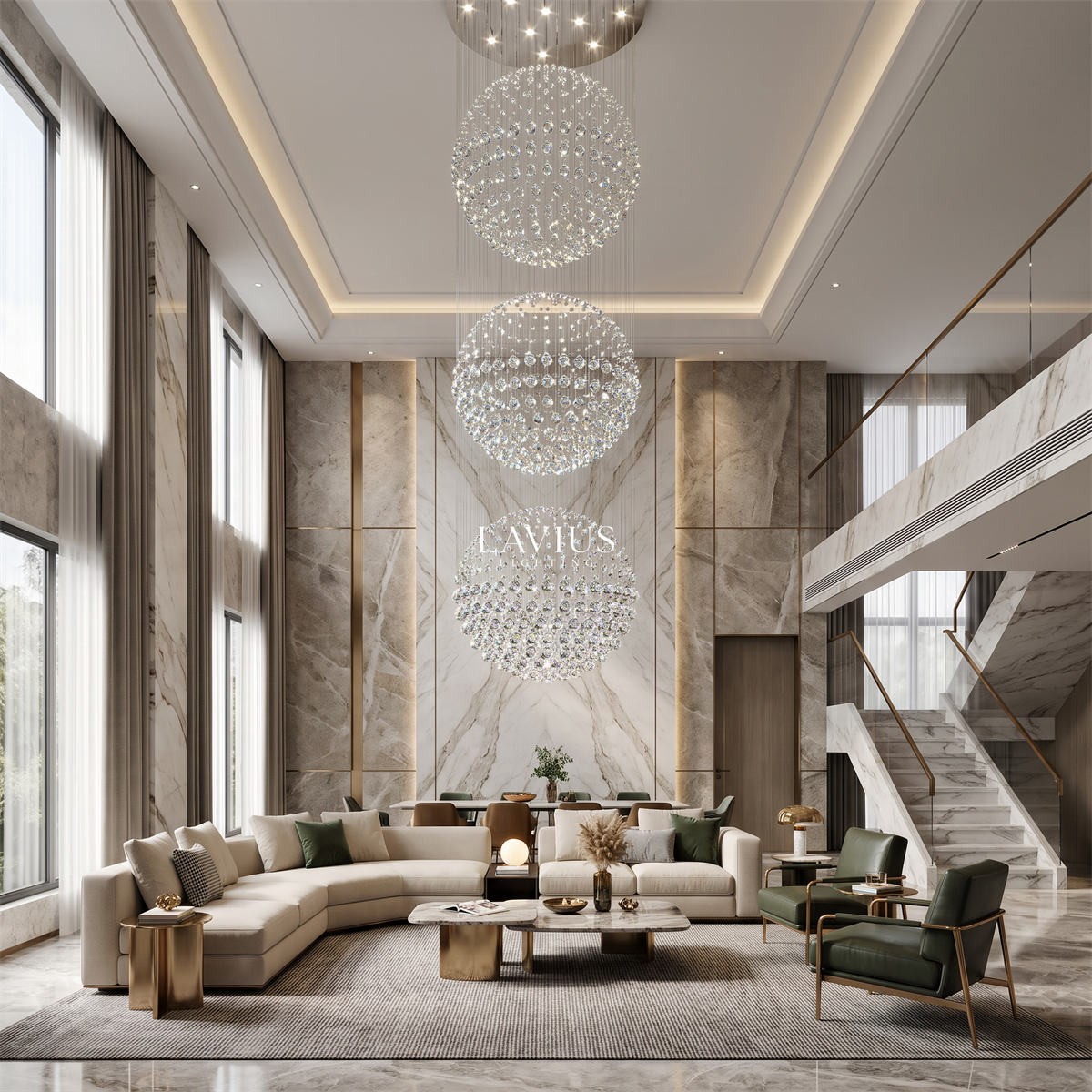 Customized Modern Crystal Spiral Chandeliers Pendant Light Crystal for Hotel Villa Staircase High Ceiling Home Project Lighting · image 2
