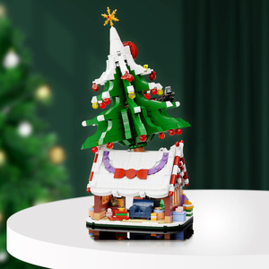 Bloques de construcción para niños, casa de árbol de Navidad, 1100 piezas, adorno de escritorio para niños de 8 a 13 años, juguete unisex, regalo - Product Image 3