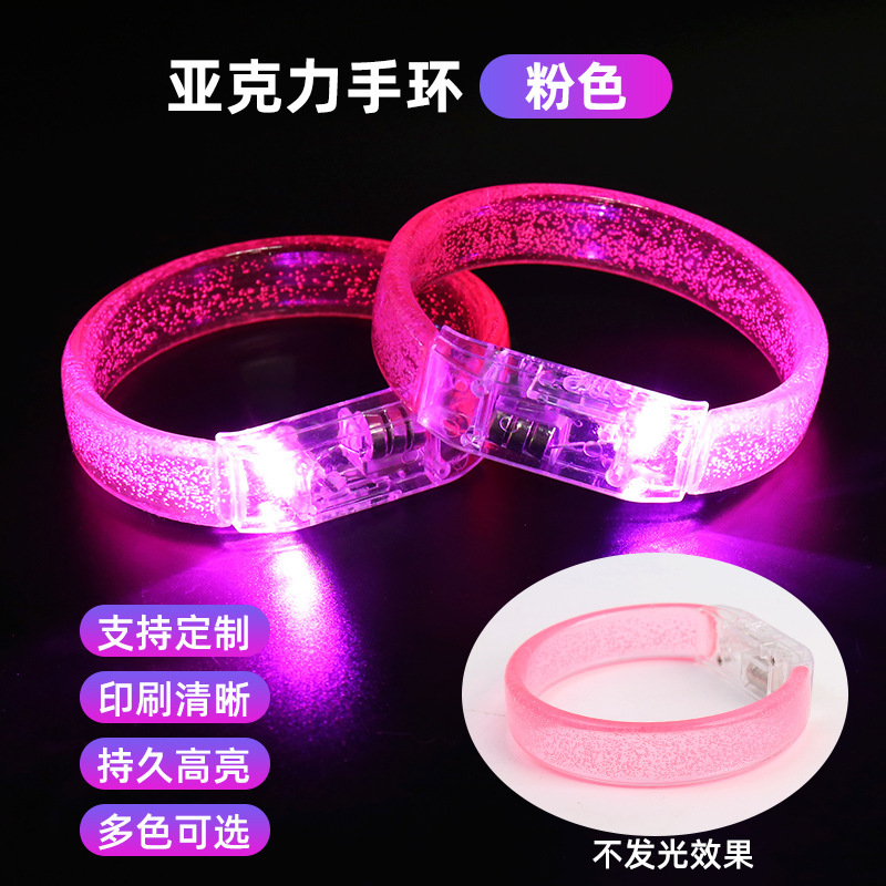 Grand bracelet large rose pur