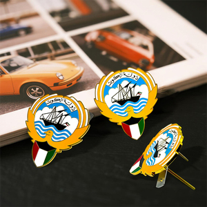 Mold-Free kuwait quốc gia biểu tượng kim loại tự động phù hiệu lưới tản nhiệt logo thay thế với gắn Kit cho lưới tản nhiệt tùy biến trang trí - Product Image 4