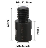 Adaptador para Amoladora Angular, Broca para Abrir Agujeros, Varilla de Conversión de M10 a M14 a Rosca Americana 5/8-11