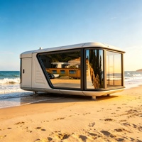 Capsule spatiale insonorisée, maison mobile préfabriquée, module modulaire pour camping en plein air