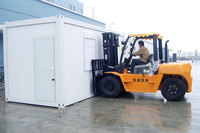 Rumah Kontainer Portabel Bernapas 20ft, Mudah Dipindahkan dengan Forklift, Kantor Lapangan Transportasi Mudah, Pemasangan Cepat, Kabin Tahan Api, Rumah 3 Tahun Garansi