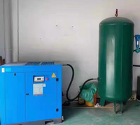 Machine à fabriquer des portes et fenêtres, compresseur d'air à vis industriel de 7,5 kW avec réservoir