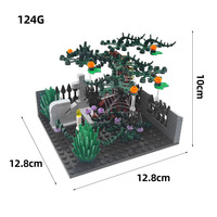 Ensemble de blocs de construction MOC Halloween Cemetery Street View, modèle de scène à assembler soi-même, kit de briques décoratives de collection pour bureau
