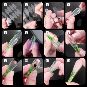 Wholesale 24pcs Manicure False Acrylic <b>Nails</b> <b>Extension</b> Poly Gel <b>Nail</b> Form Mold for <b>Nail</b> DIY - Product Image 4