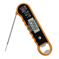 Thermomètre numérique de cuisine en plastique pour barbecue, affichage LCD, alimenté par piles, pour four, cuisson, friture, steak, dinde