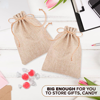 Sacs à café en jute réutilisables multi-usages avec cordon de serrage, petits, pour promotion, épices, herbes, cadeaux de Noël