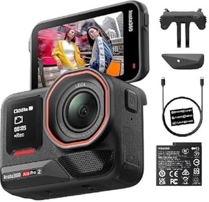 Caméra d'action Insta360 Ace Pro 2 8K avec intelligence artificielle, étanche, capteur 1/1.3'', vidéo HD, streaming en direct, objectif <span class=keywords><strong>Leica</strong></span>, puce IA - Product Image 1