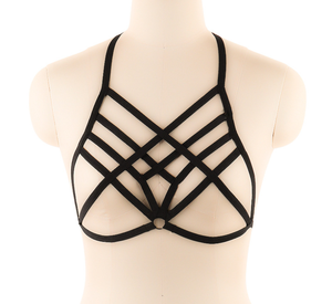 Tiger Underwear New Design Bandage Pentagram Sexy <strong>Harness</strong> <strong>Bra</strong> Elastic Straps Bandage Sexy Cupless Women Honeymoon <strong>Bra</strong> - Product Image 1