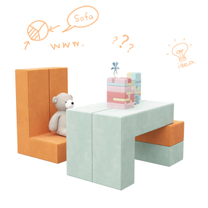 Canapé de <span class=keywords><strong>jeu</strong></span> modulaire pour enfants, canapé bébé en mousse souple, mobilier de salle de jeux pour tout-petits, tapis d'éveil convertible pour crèche et maternelle - Product Image 5