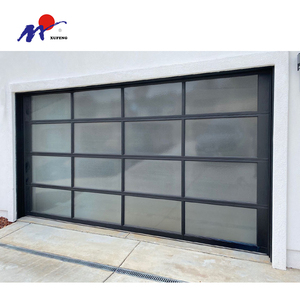 Portes <span class=keywords><strong>de</strong></span> <span class=keywords><strong>garage</strong></span> en aluminium européennes à vitrage intégral noires pour villas et commerces – <span class=keywords><strong>Prix</strong></span> abordable - Product Image 4