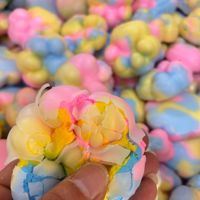 Lot de 2 jouets anti-stress macaron en cire, faits main, sonore, en forme de boule, pour soulager le stress, en boîte, vente en gros