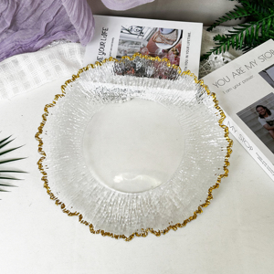 <span class=keywords><strong>Assiettes</strong></span> de Présentation Économiques en PS, 33 cm, pour Mariage, Fêtes, Style Vintage, Or, avec Plateau, Bordures Noires, Argentées, Dorées, Transparentes en Acrylique et Plastique - Product Image 3