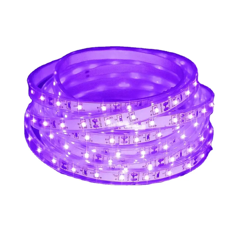 LED UV Black Light Strip Kit 12V Flexible Blacklight Fixtures LED Ribbon Light Strip 2835 UV LED Strip Light