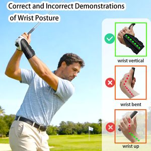 Attelle de poignet de golf avec attelle rigide interne pour l'entraînement du poignet des golfeurs droitiers, <span class=keywords><strong>aide</strong></span> à corriger l'angle du poignet pour les débutants en golf - Product Image 2