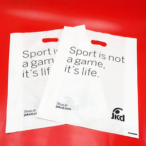 <strong>Factory</strong> Outlet <strong>Custom</strong> logo Recyclable Biodegradable Clothes Shopping Packing Die Cutting Plastic Bag Handles - Product Image 2