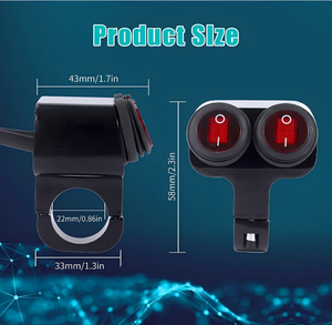 12V 16A Rocker Thiết bị chuyển mạch đôi điều khiển tay lái giết nút on/off đèn pha đèn pha nguy hiểm phanh Sương Mù Ánh Sáng Thiết bị chuyển mạch - Product Image 4