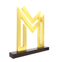 Trophée en métal de haute qualité conception d'usine entreprise célébration prix trophée commémoratif entreprise trophée personnalisé
