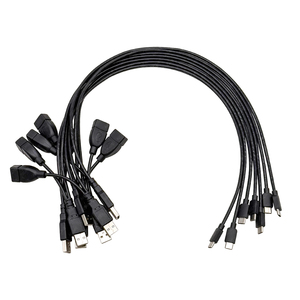 Otg Usb Host Power Converter Y Splitter Usb Adapter Usb2.0 Kabel Naar Type C Mannelijke Vrouw 2 In 1 Pvc Kabel - Product Image 2