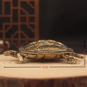 Adorno de tortuga de larga vida útil de latón macizo, decoración Feng Shui para sala de estar, regalo de Año Nuevo Chino - Product Image 4