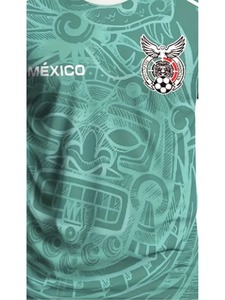 Camiseta Deportiva Transpirable con Estampado Verde y Rojo de Manga Corta para Hombre, Camiseta de la Selección Nacional de Fútbol de México, Cuello Redondo - Product Image 5