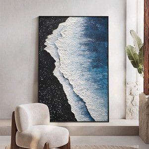 Dipinto a Olio <span class=keywords><strong>su</strong></span> <span class=keywords><strong>Tela</strong></span> Grande Murale Floreale Astratto con Texture 3D Decorazione da Pavimento a Soffitto per Soggiorno e Ingresso - Product Image 3