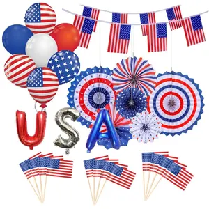 Decoração americana do dia da independência dos eua, suprimentos 4 de julho, decorações patrióticas