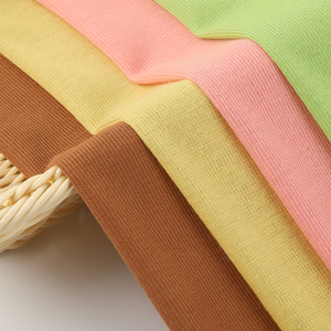 Bán Buôn <span class=keywords><strong>2025</strong></span> Phụ Nữ Của Quần Áo Thời Trang Chất Lượng Cao 100% Polyester 125gsm Mềm Sườn Đồng Bằng Vải 50D Sợi Đếm Dệt Kim Dệt - Product Image 4