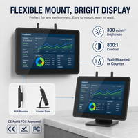 Ordinateur industriel tout-en-un à écran tactile capacitif de 11,6 pouces, moniteur PC mural POS Windows, sans ventilateur, fin et élégant