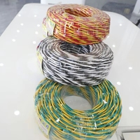كابل طاقة منزلي مرن مقاوم للحريق من PVC نحاس نقي مجدول، قياسي ثنائي النواة 0.5/0.75/1 مم، مزدوج للاستخدام في المباني