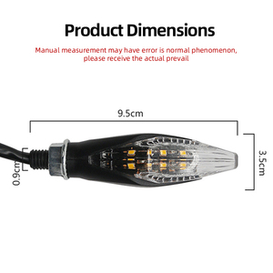 Intermitentes LED de 12V para Motocicleta, Luz Intermitente de Agua Fluida, Indicador Impermeable Ámbar/Blanco/Rojo para Motocicleta, Scooter, Personalizado - Product Image 2