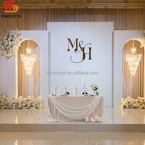 ซุ้มแต่งงาน PVC สีขาวขนาด 7-8 ฟุต รุ่นคลาสสิค สวยงาม พร้อมฉากหลังอะคริลิคสั่งทำพิเศษ - Product Image 1