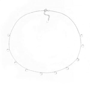 Collar de Cadena con Colgante Redondo Mini de Plata de Ley 925 Yaeno para Mujer - Product Image 1