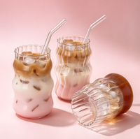 Nouvelle tasse en verre borosilicate en forme de nuage, résistante à la chaleur, lavable au lave-vaisselle, réutilisable pour café, thé, smoothie, crème glacée